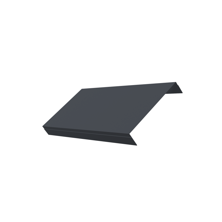 Ламель обратная стартовая/финишная забора жалюзи Texas 50мм для калиток и ворот (с заполнением ламелями 150) 0,45 Drap-double TX RAL 7024 мокрый асфальт