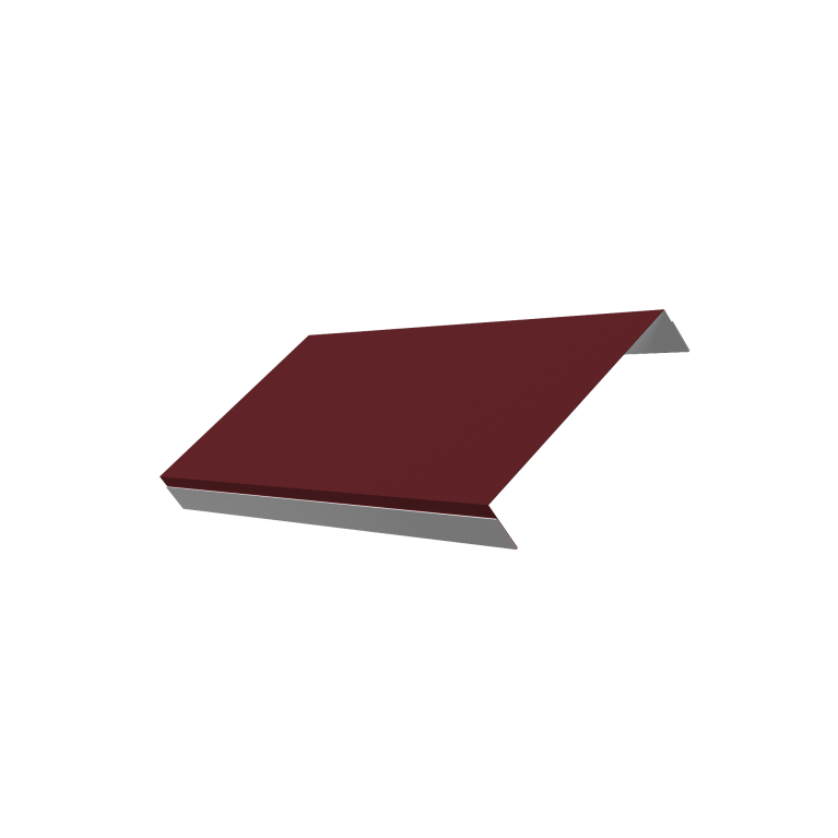 Ламель обратная стартовая/финишная забора жалюзи Texas 50мм для калиток и ворот (с заполнением ламелями 150) 0,45 Drap TR RAL 3005 красное вино