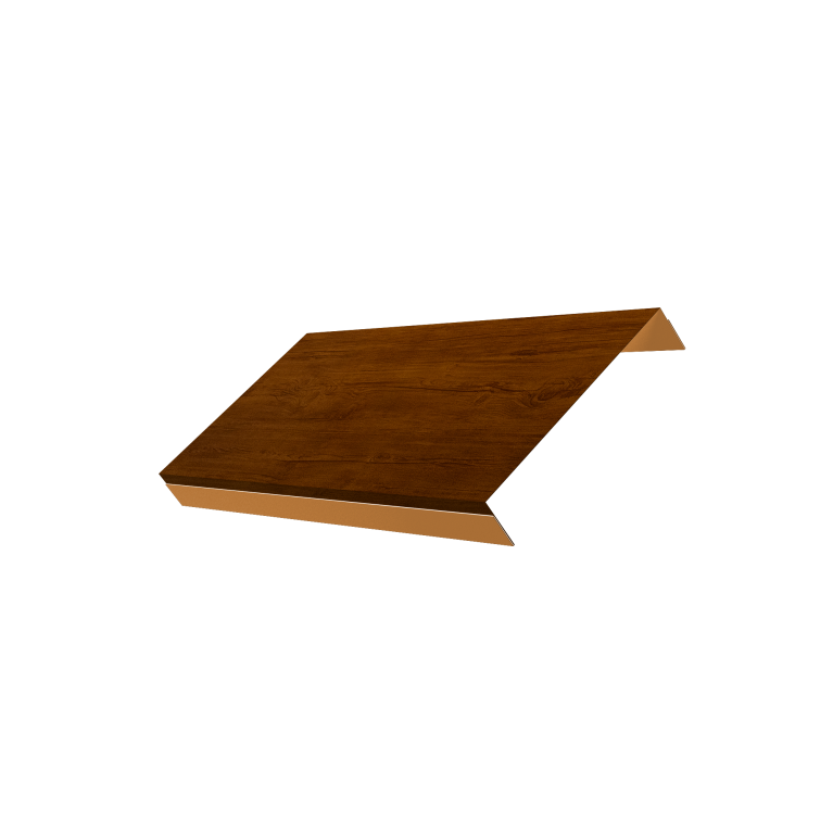 Ламель обратная стартовая/финишная забора жалюзи Texas 50мм для калиток и ворот (с заполнением ламелями 150) 0,45 Print Premium Golden Wood Intense FTC