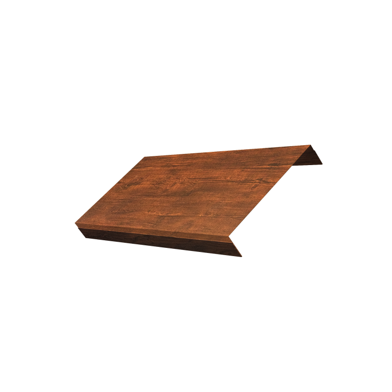 Ламель обратная стартовая/финишная забора жалюзи Texas 50мм для калиток и ворот (с заполнением ламелями 150) 0,45 Print-Double Premium Cherry Wood Dark F