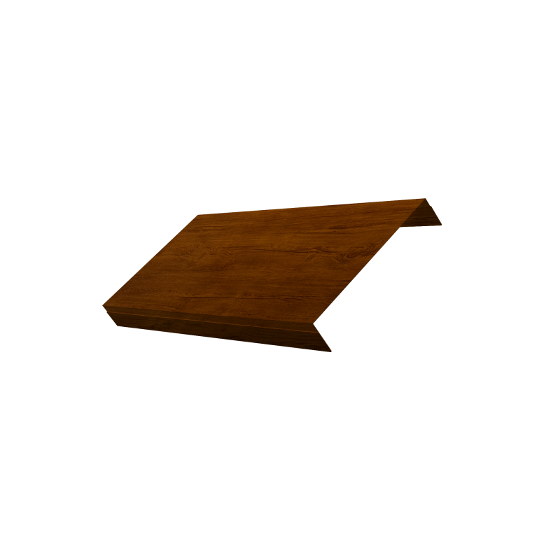 Ламель обратная стартовая/финишная забора жалюзи Texas 50мм для калиток и ворот (с заполнением ламелями 150) 0,45 Print-Double Premium Golden Wood Intense F