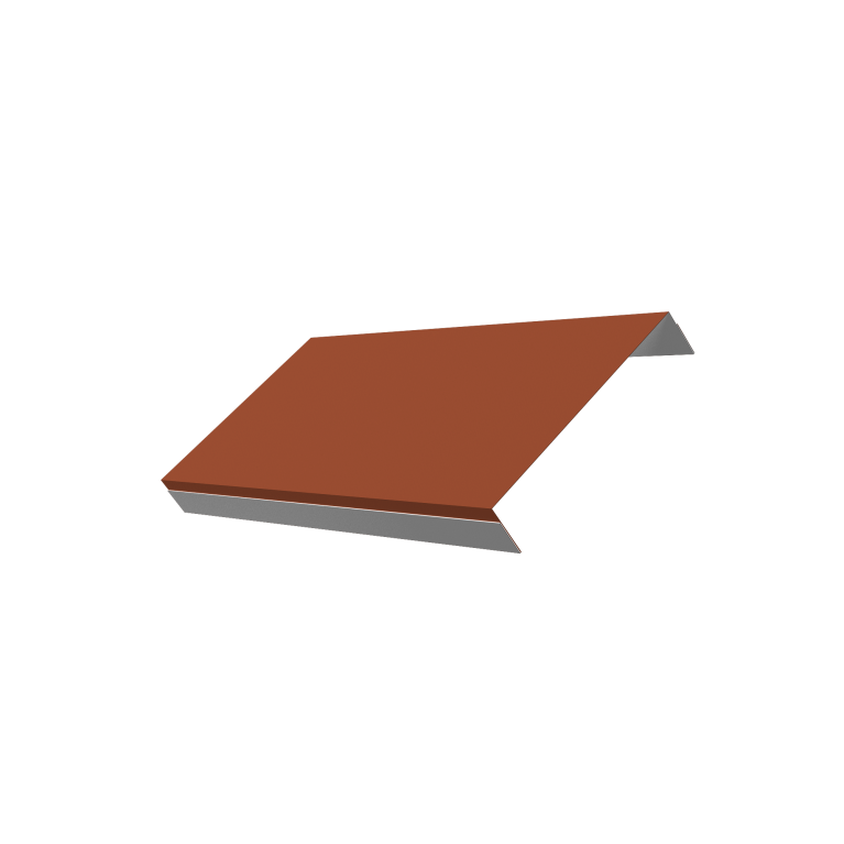 Ламель обратная стартовая/финишная забора жалюзи Texas 50мм для калиток и ворот (с заполнением ламелями 150) 0,5 Satin Matt TX RAL 8004 терракота