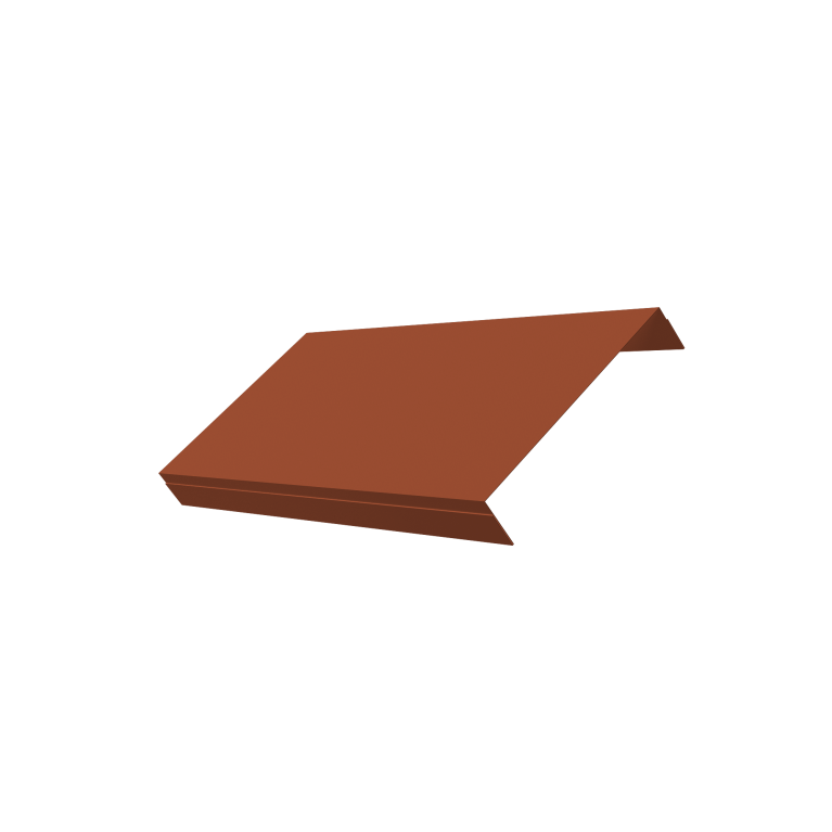 Ламель обратная стартовая/финишная забора жалюзи Texas 50мм для калиток и ворот (с заполнением ламелями 150) 0,5 Velur X RAL 8004 терракота