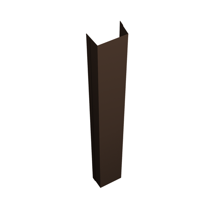 Крепежная планка нижняя Texas 0,45 PE-Double RAL 8017 шоколад (2м)