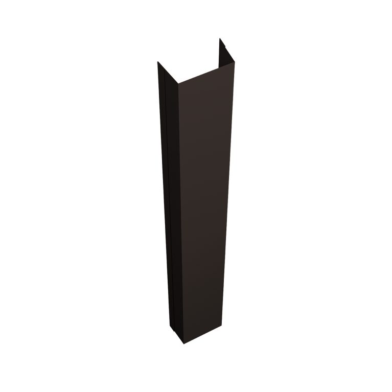 Крепежная планка нижняя Texas 0,45 PE-Double RR 32 темно-коричневый (1,8м)