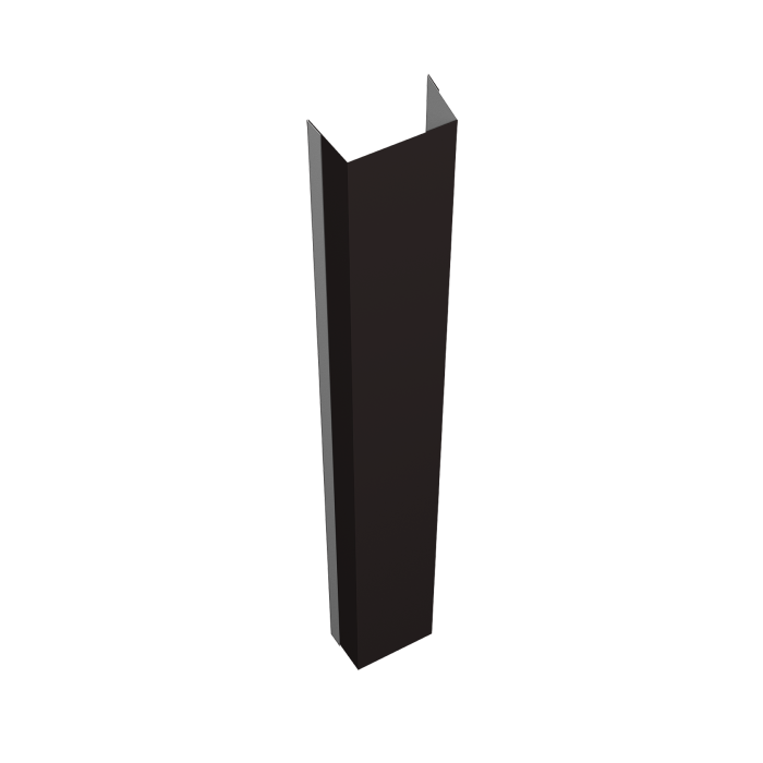 Крепежная планка нижняя Texas 0,5 PurPro RAL 9005 черный (1,8м)