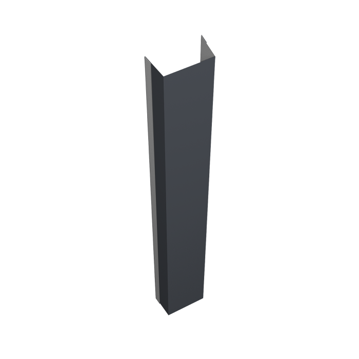 Крепежная планка нижняя Texas 0,5 Rooftop Бархат RAL 7024 мокрый асфальт (2,5м)