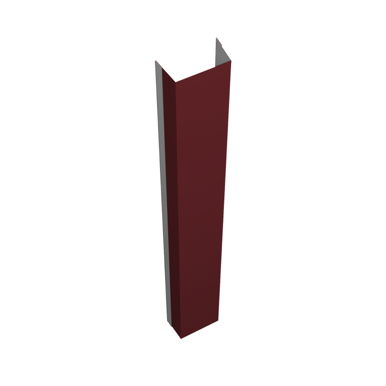 Крепежная планка нижняя Texas 0,5 Satin Matt RAL 3005 красное вино (1,8м)