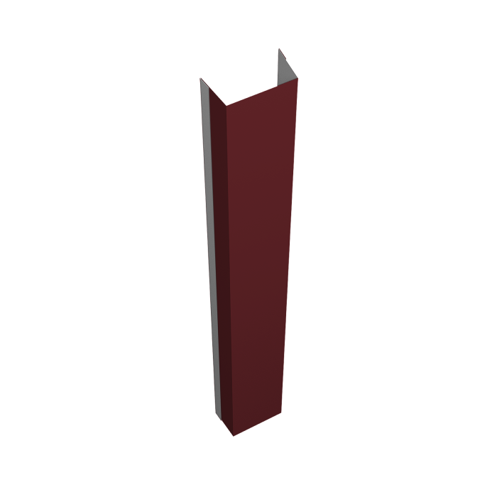 Крепежная планка нижняя Texas 0,5 Satin Matt RAL 3005 красное вино (2м)