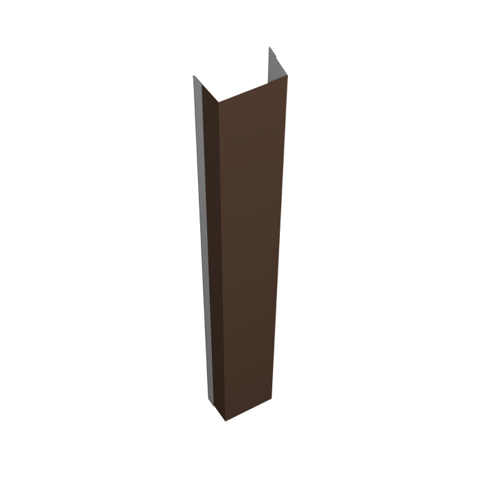 Крепежная планка нижняя Texas 0,5 Satin Matt RAL 8017 шоколад (2,5м)