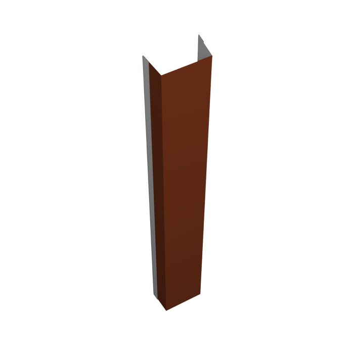 Крепежная планка нижняя Texas 0,5 Satin RAL 3009 оксидно-красный (2,5м)