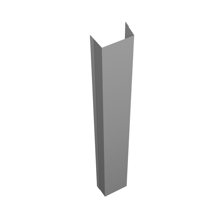 Крепежная планка нижняя Texas 0,5 Satin RAL 9006 бело-алюминиевый (2м)