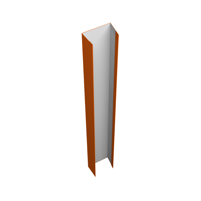 Крепежная планка верхняя Texas 0,45 PE RAL 2004 оранжевый (1,8м)