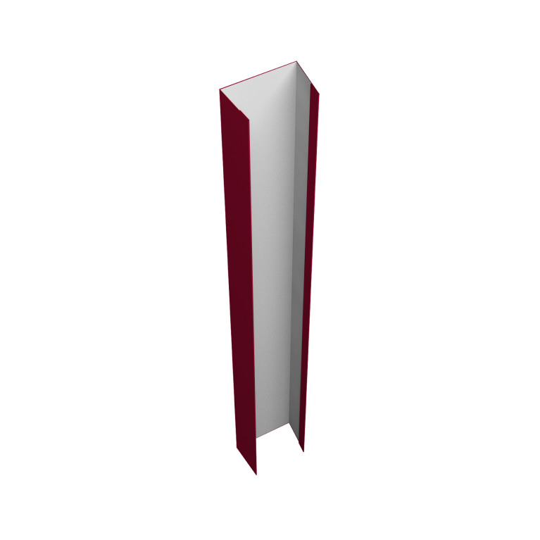 Крепежная планка верхняя Texas 0,45 PE RAL 3003 рубиново-красный (3м)