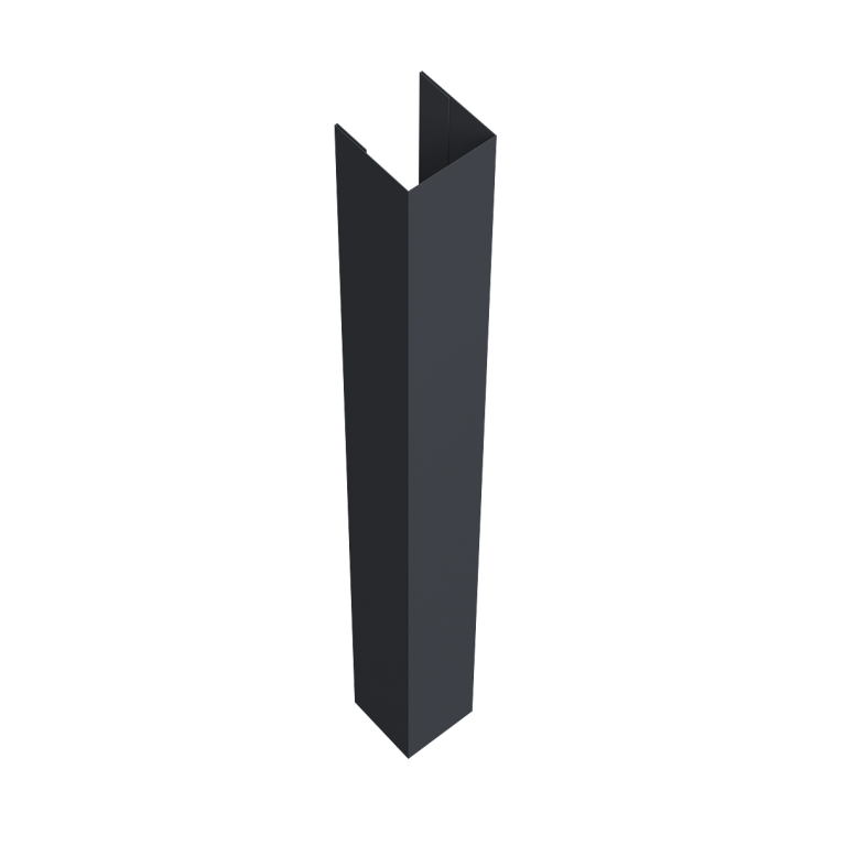 Стойка жалюзи Texas для монтажа с крепежным вкладышем 0,45 Drap TwinColor RAL 7024 мокрый асфальт (1,8м)