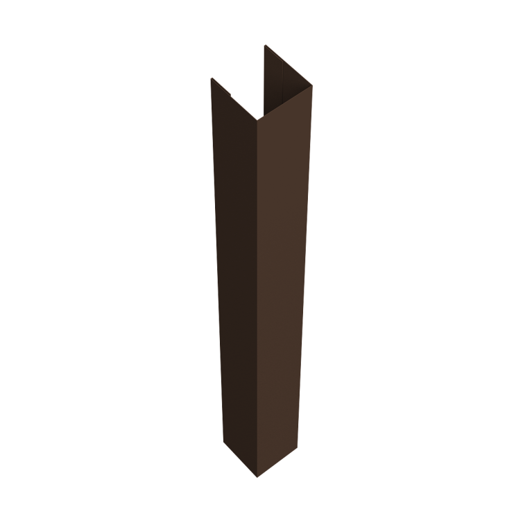 Стойка жалюзи Texas для монтажа с крепежным вкладышем 0,45 Drap TwinColor RAL 8017 шоколад (3м)