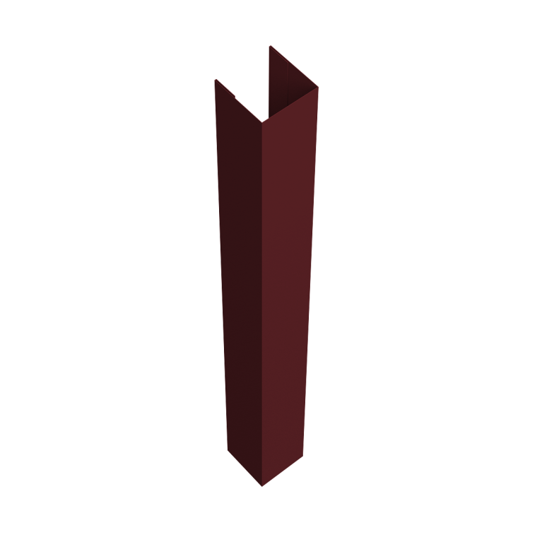 Стойка жалюзи Texas для монтажа с крепежным вкладышем 0,45 PE-Double RAL 3005 красное вино (1,8м)