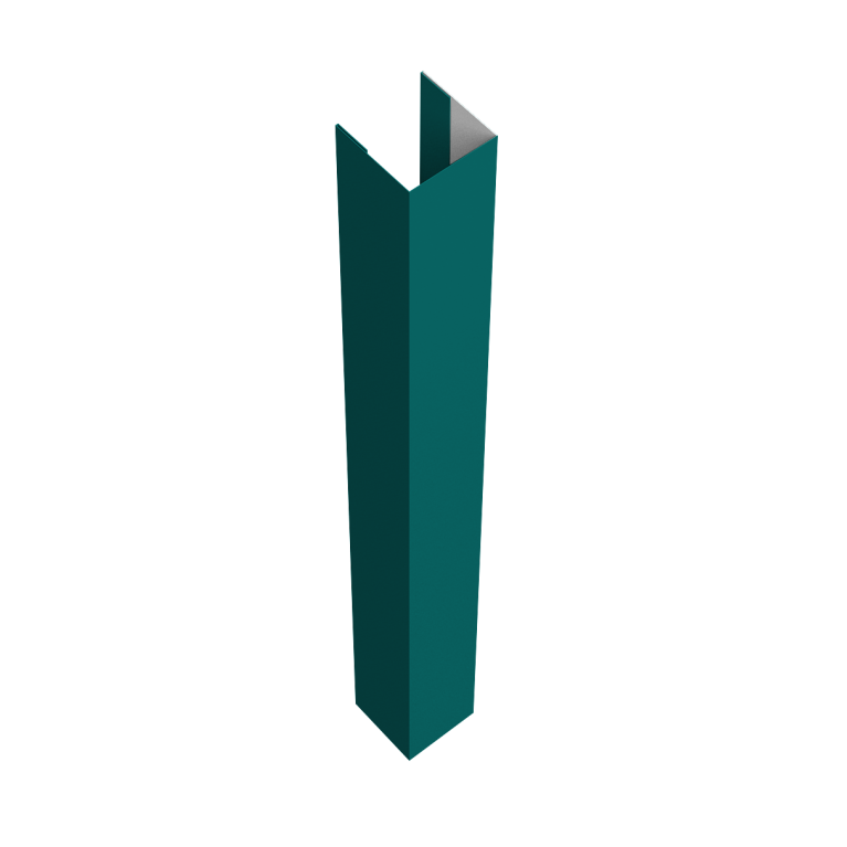 Стойка жалюзи Texas для монтажа с крепежным вкладышем 0,45 PE RAL 5021 водная синь (3м)