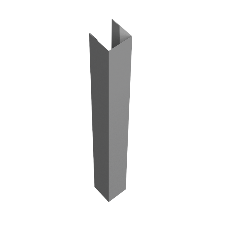 Стойка жалюзи Texas для монтажа с крепежным вкладышем 0,45 PE RAL 9006 бело-алюминиевый (3м)