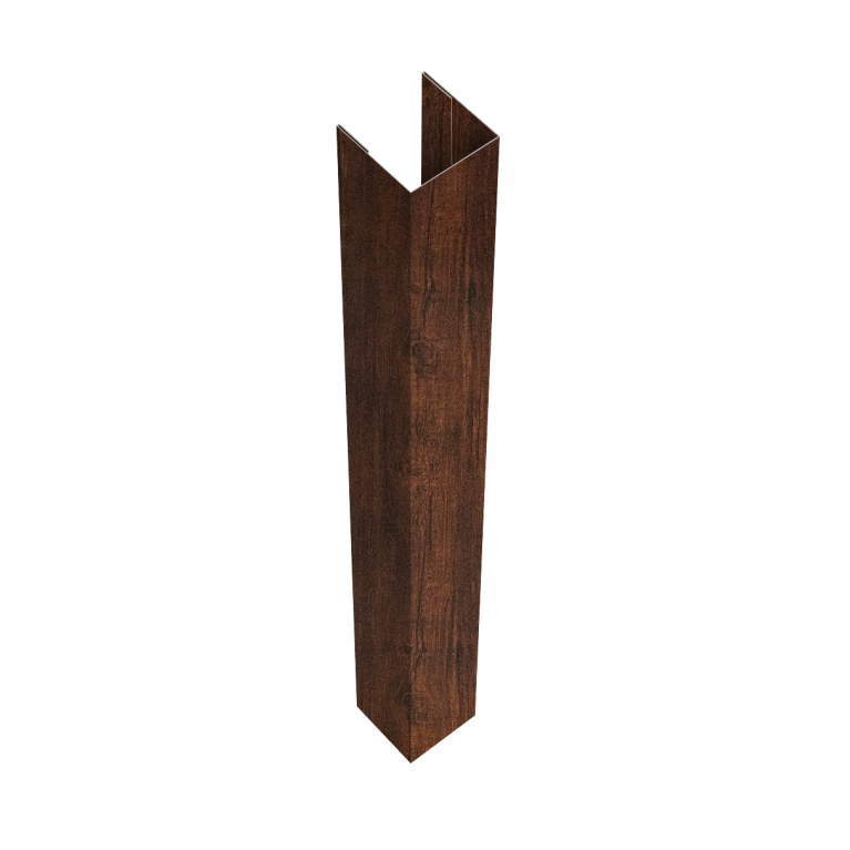 Стойка жалюзи Texas для монтажа с крепежным вкладышем 0,45 Print-Double Premium Cherry Wood Dark F (2м)