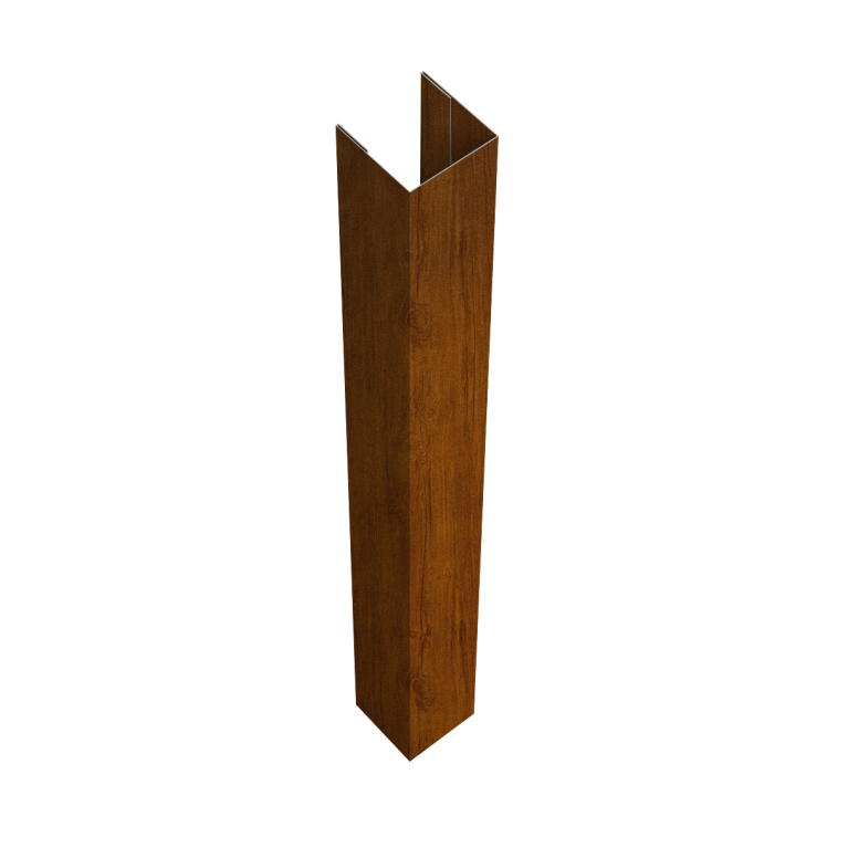 Стойка жалюзи Texas для монтажа с крепежным вкладышем 0,45 Print-double Premium Golden Wood Intense F (3м)