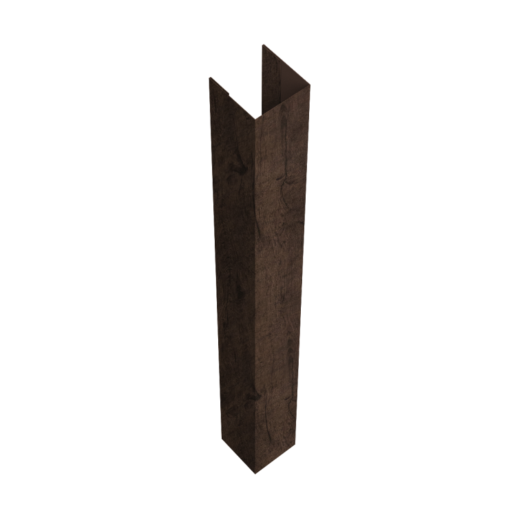 Стойка жалюзи Texas для монтажа с крепежным вкладышем 0,45 Print Premium Antique Wood TwinColor (2м)