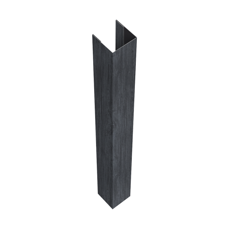 Стойка жалюзи Texas для монтажа с крепежным вкладышем 0,45 Print Premium Grey Wood TwinColor (3м)