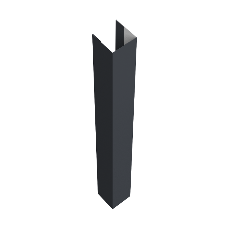 Стойка жалюзи Texas для монтажа с крепежным вкладышем 0,5 Drap RAL 7024 мокрый асфальт (2,5м)