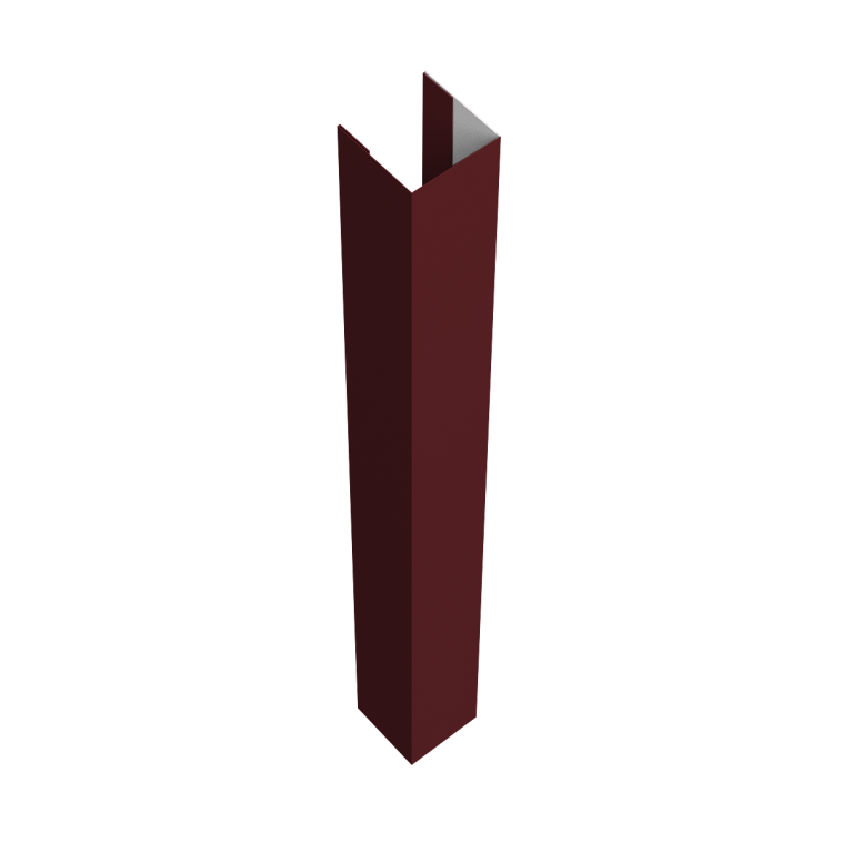 Стойка жалюзи Texas для монтажа с крепежным вкладышем 0,5 Satin Matt TX RAL 3005 красное вино (2,5м)