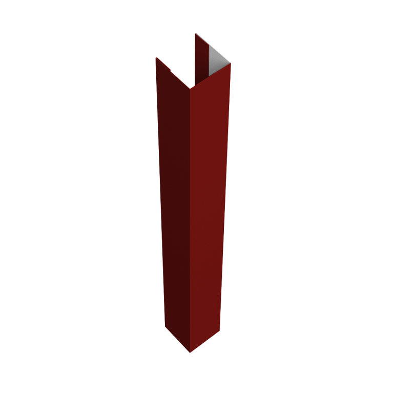 Стойка жалюзи Texas для монтажа с крепежным вкладышем 0,5 Satin RAL 3011 коричнево-красный (3м)