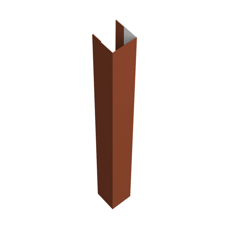 Стойка жалюзи Texas для монтажа без крепежного вкладыша 0,45 Drap TX RAL 8004 терракота (2м)