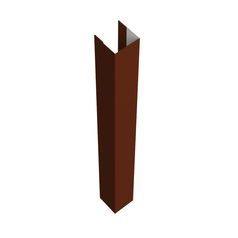 Стойка жалюзи Texas для монтажа без крепежного вкладыша 0,45 PE RAL 3009 оксидно-красный (2м)