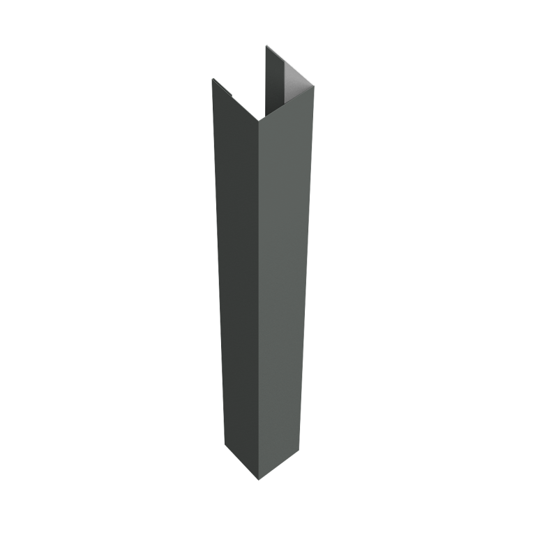 Стойка жалюзи Texas для монтажа без крепежного вкладыша 0,45 PE RAL 7005 мышино-серый (2м)