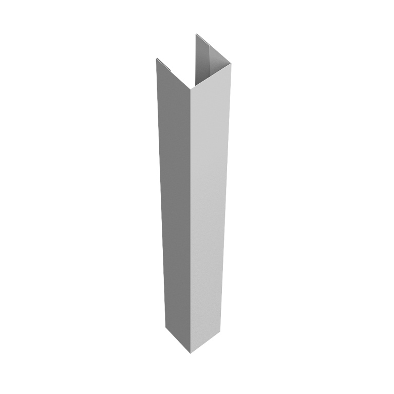 Стойка жалюзи Texas для монтажа без крепежного вкладыша 0,45 PE RAL 9003 сигнальный белый (2,5м)