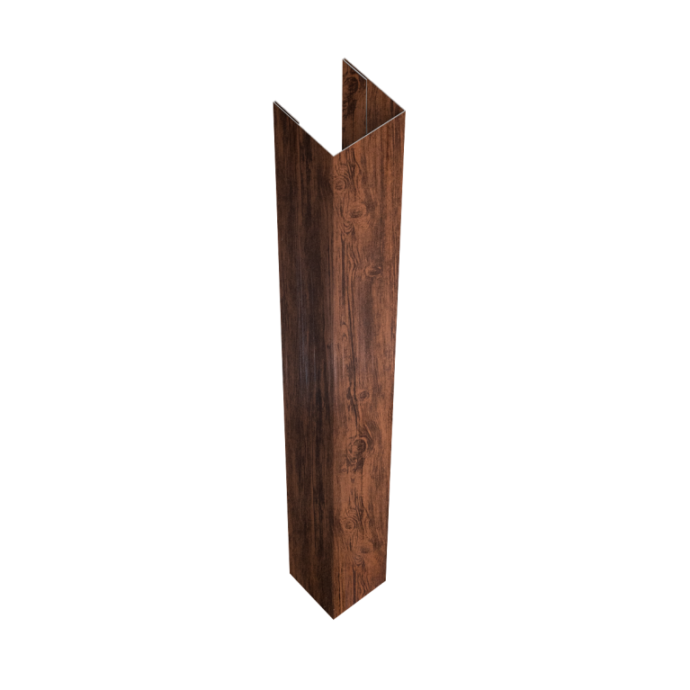 Стойка жалюзи Texas для монтажа без крепежного вкладыша 0,45 Print-Double Premium Cherry Wood Dark F (3м)