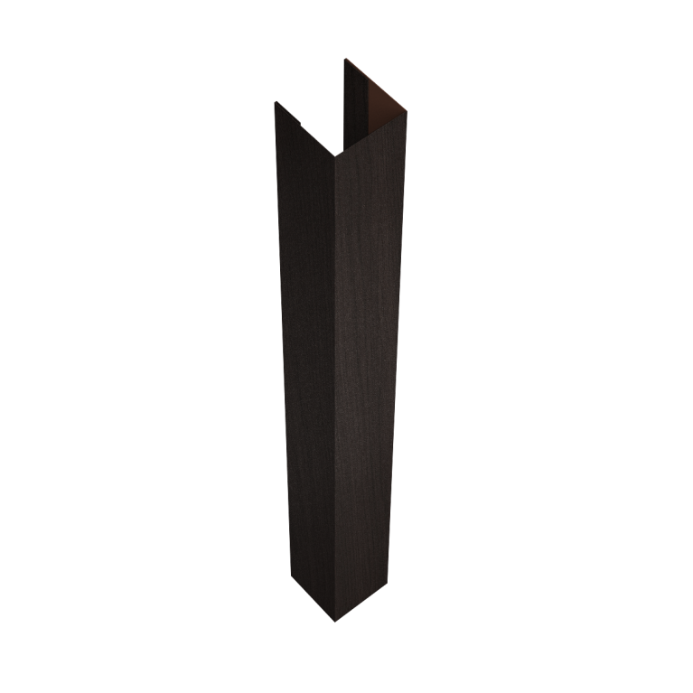 Стойка жалюзи Texas для монтажа без крепежного вкладыша 0,45 Print Elite Coffee Wood TwinColor (3м)