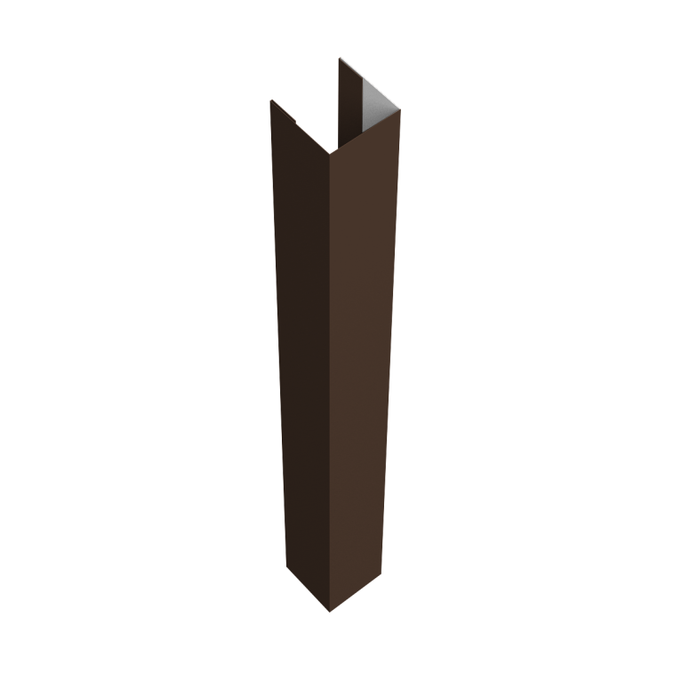 Стойка жалюзи Texas для монтажа без крепежного вкладыша 0,5 PurLite Matt RAL 8017 шоколад (2м)