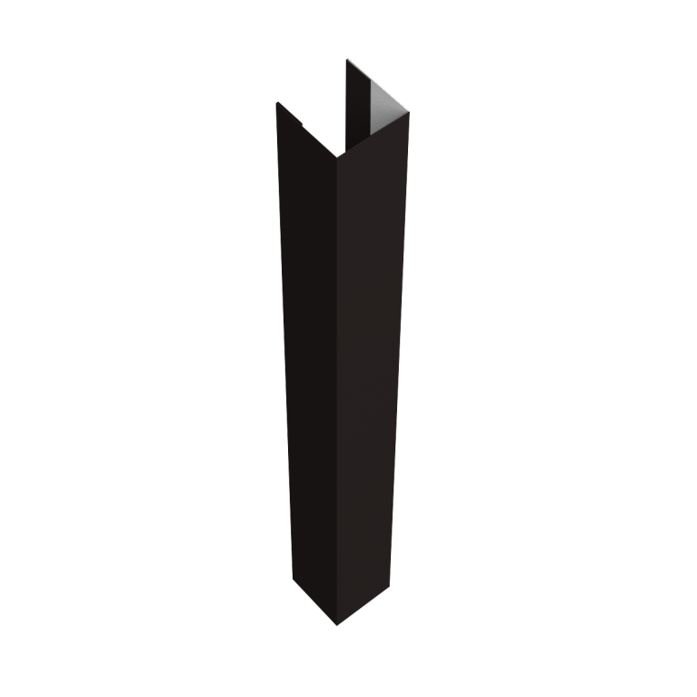 Стойка жалюзи Texas для монтажа без крепежного вкладыша 0,5 Satin RAL 9005 черный (2м)