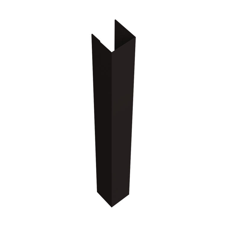 Стойка жалюзи Texas для монтажа без крепежного вкладыша 0,5 Velur X RAL 9005 черный (2м)