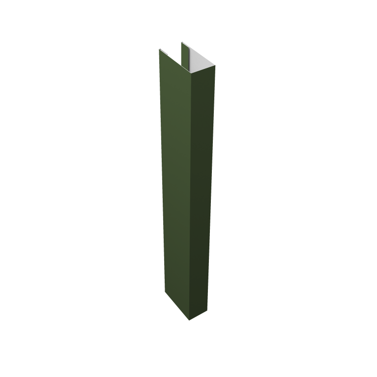 Стойка Texas 0,5 Satin Matt TX RAL 6020 хромовая зелень (для калиток и ворот) (3м)