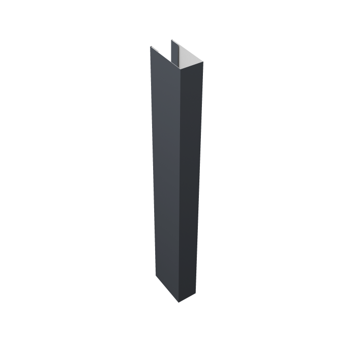 Стойка Texas для калиток и ворот 0,5 Drap RAL 7024 мокрый асфальт (2м)