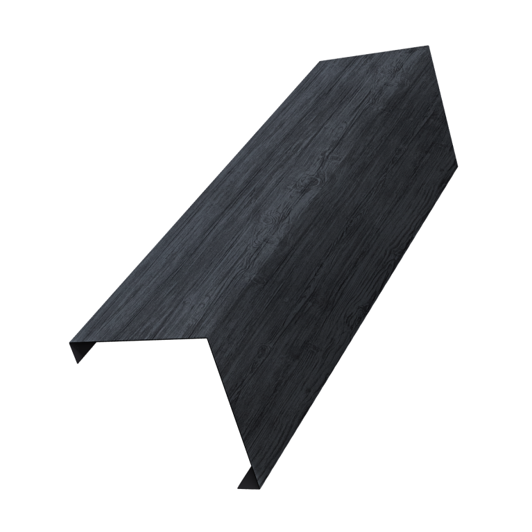 Декоративная накладка на столб универсальная угловая 60х60 для забора жалюзи 0,45 Print Premium Grey Wood TwinColor (3м)