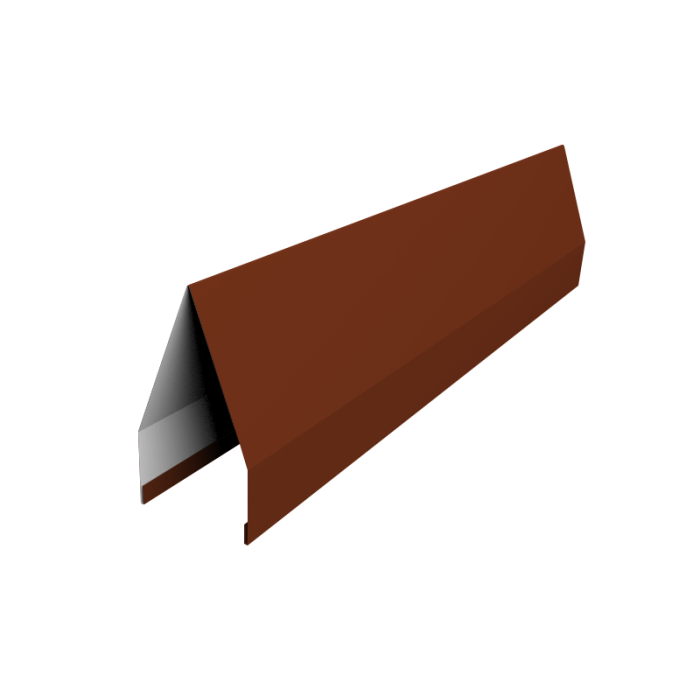 Ламель забора жалюзи Tokyo new 0,5 Satin RAL 3009 оксидно-красный