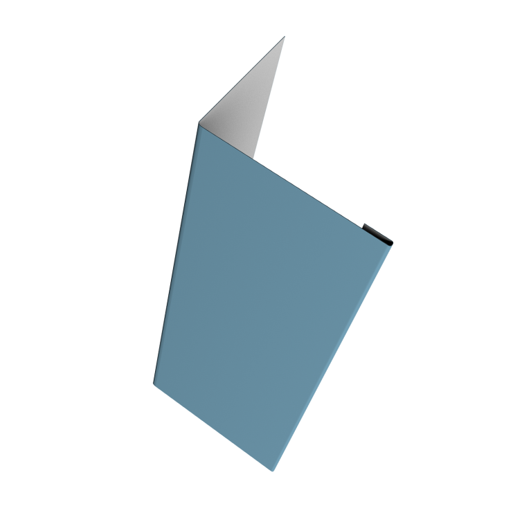 Нащельник (для калиток и ворот) 25х35 жалюзи Milan, Tokyo, Palermo 0,45 Drap TX RAL 5024 пастельно-синий (L1,68)