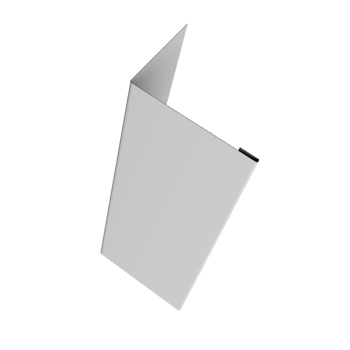 Нащельник (для калиток и ворот) 25х35 жалюзи Milan, Tokyo, Palermo 0,45 Drap TX RAL 7047 телегрей 4 (L2,5)