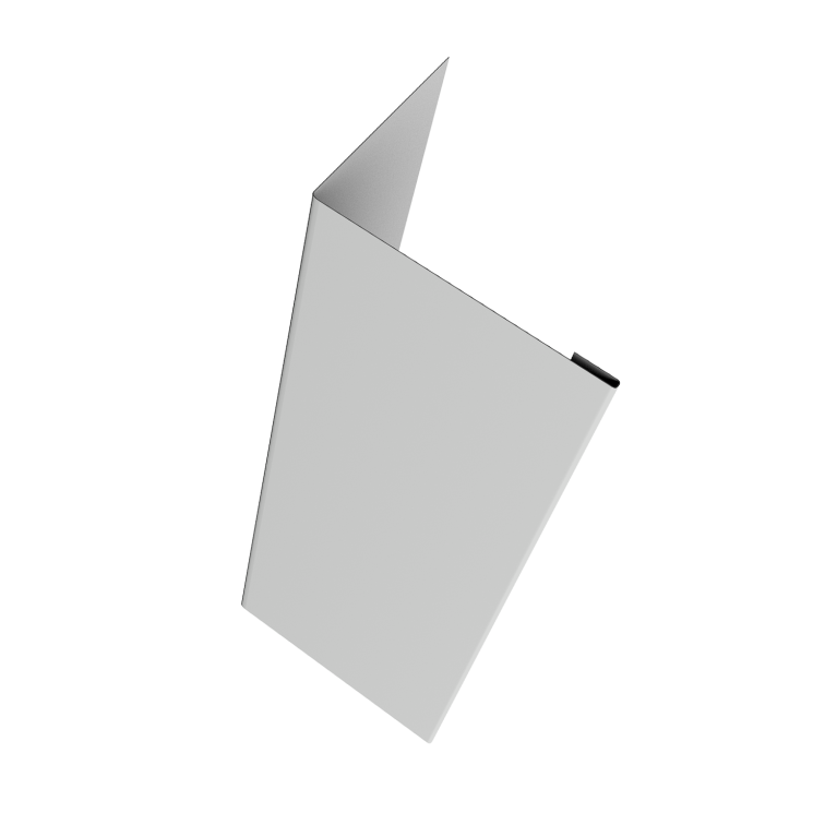 Нащельник (для калиток и ворот) 25х35 жалюзи Milan, Tokyo, Palermo 0,45 Drap TX RAL 7047 телегрей 4 (L2,5)