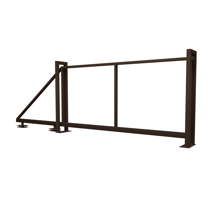 Ворота откатные Жалюзи 2,0х4,0 RAL 8017 без заполнения