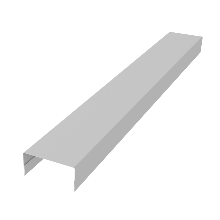 Крышка забора для горизонтального монтажа штакетника 0,45 Drap TX RAL 7047 телегрей 4 (2,5м)