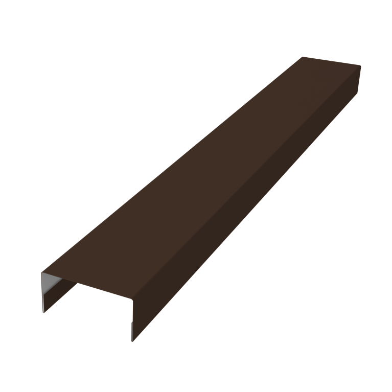 Крышка забора для горизонтального монтажа штакетника 0,45 Drap TX RAL 8017 шоколад (3м)