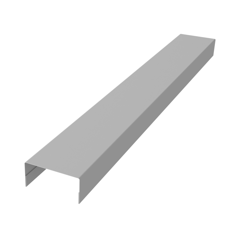 Крышка забора для горизонтального монтажа штакетника 0,45 PE-Double RAL 9003 сигнальный белый (2м)